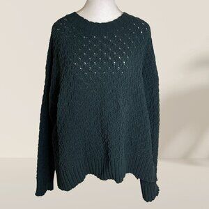 ✨ A New Day Textured Knit Forest Green Sweater – XXL